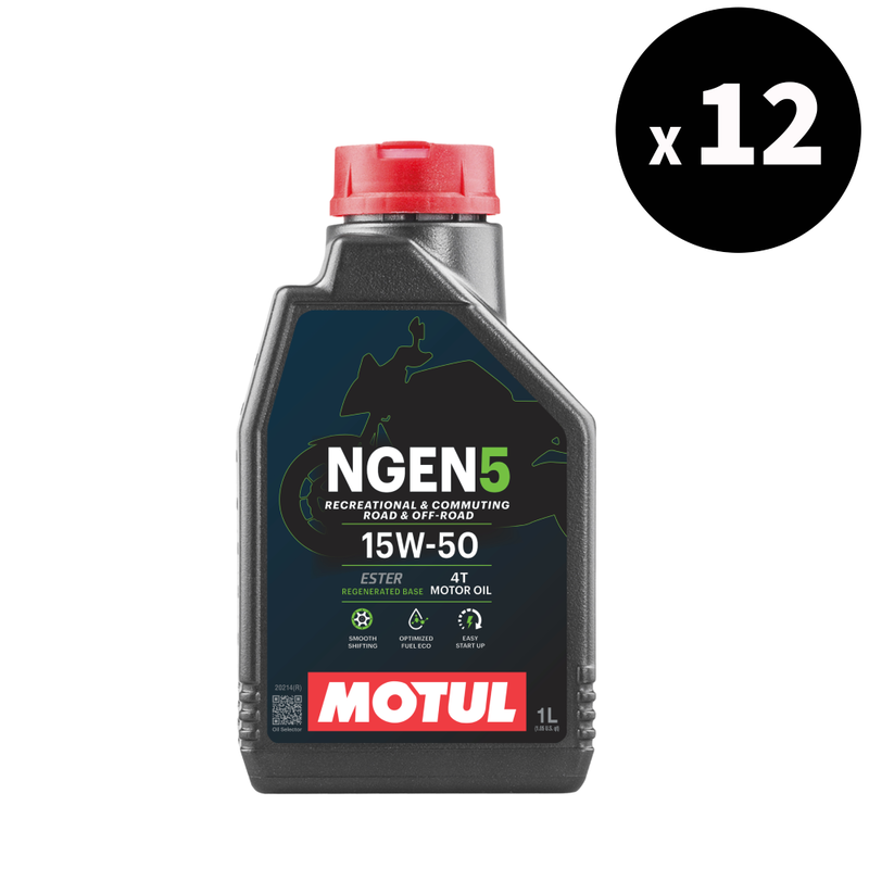 NGEN 5 4T Moottoriöljy 15W-50 1L 12-Pack [motul]