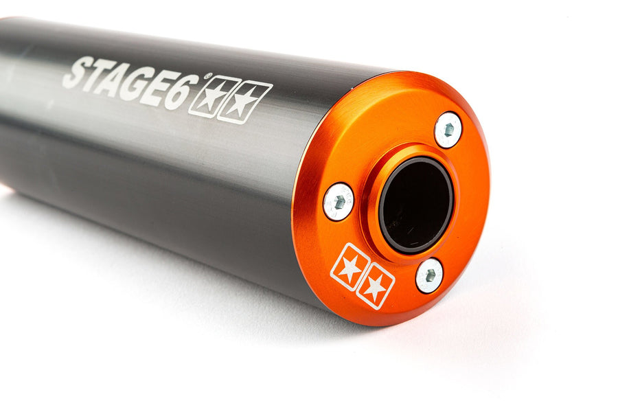 Beta RR SM 50 2T - Exhaust Streetrace High Mount left orange black