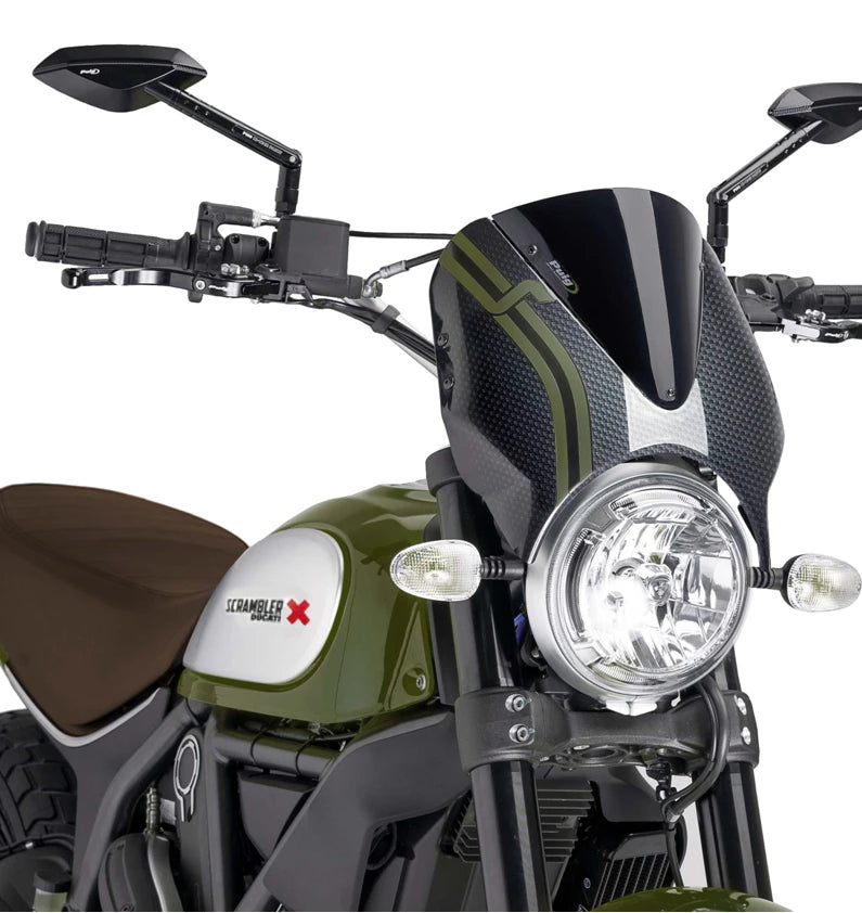 DUCATI SCRAMBLER DESERT SLED [2025] – RetroVision Windschild Visier – Stark