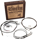 harley davidson flst [BURLY BRAND] – Komplettes Schwarzes Vinyl-Lenkerzug-/Leitungskit für Ape Hanger-2