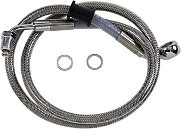 harley davidson flde [DRAG SPECIALTIES] - Jatkettu ruostumattomasta teräksestä valmistettu jarruputki