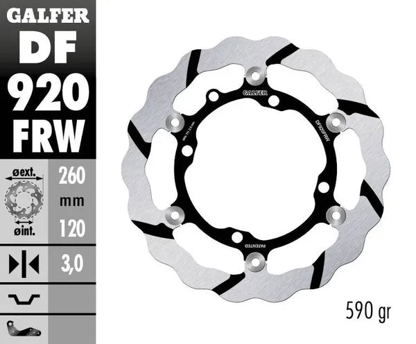 Sherco SE-R 300 Racing [2022] - floating wave brake disc, grooved - picture 4