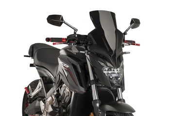 HONDA CB 650 F [2018] - Uuden sukupolven urheilullinen tuulilasi | Musta | PUIG 9687N