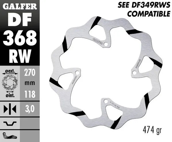 Suzuki Rm Z 250 [2020-2023, 2025-2026, 2023-2024] - BRAKE DISC FIXED WAVE GROOVED OVERSIZE – Picture 4