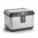 ALPINA Monolock Topcase aus Aluminium natur – 44 Liter, mit Universalplatte und Montagekit
