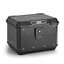 ALPINA Monolock Topcase aus Aluminium, schwarz – 44 Liter, mit Universalplatte und Montagekit