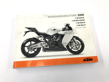 KTM 1190 RC8 [2008] - Käyttöopas Kuljettajan käsikirja
