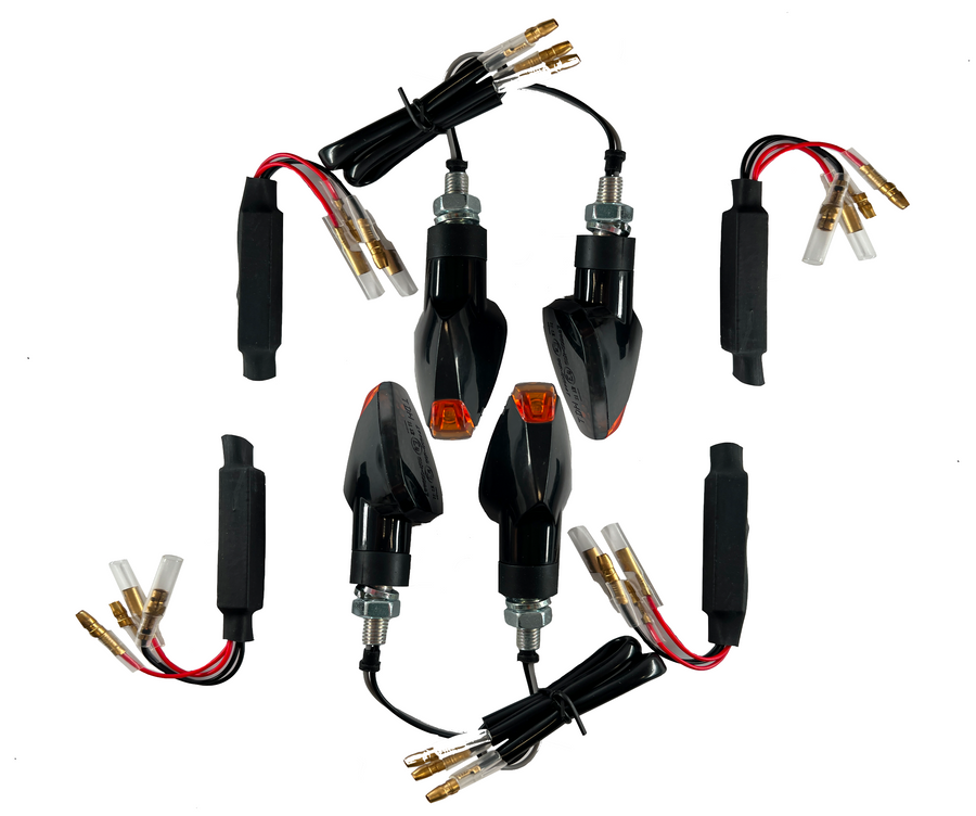 4 LED Blinker Schwarz Widerstände [E-Prüfzeichen] - BMW G 310 F 700 800 R S GS