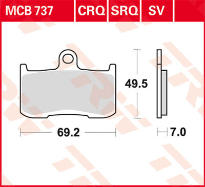Kawasaki Z 900 B ABS ZR900B [2017-2019] - Bremsbeläge vorne