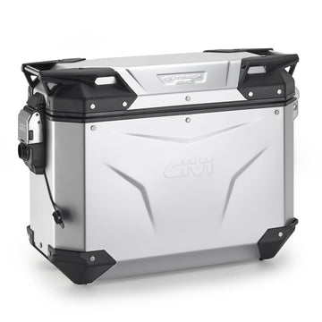 Seitenkoffer Trekker Outback EVO Monokey 37 Liter – Links, aus eloxiertem Aluminium, SMART SEC. LOCK