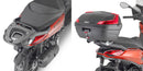 Piaggio Beverly 300-310-400 HPE [GIVI] - MONOLOCK®-koteloiden yläkotelon pidike käytä kotelossa toimitettua