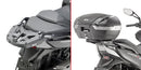 Kymco Xciting S 400 i TCS [GIVI] - Yläkotelo MONOKEY®- tai MONOLOCK®-koteloille kiinnitettäväksi MONOKEY®:n kanssa