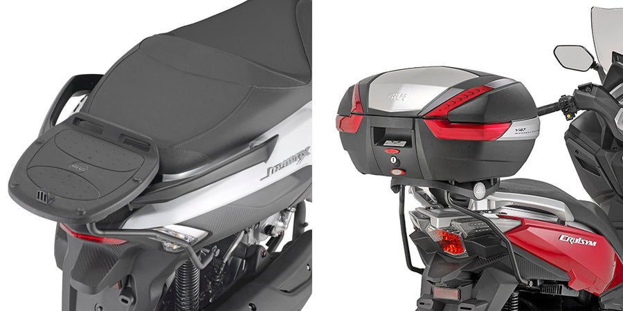SYM Joymax 300 Z E5+ [GIVI] - Yläkotelon pidike MONOKEY®- tai MONOLOCK®-koteloille asennettavaksi MONOKEY®-levyn M5 kanssa