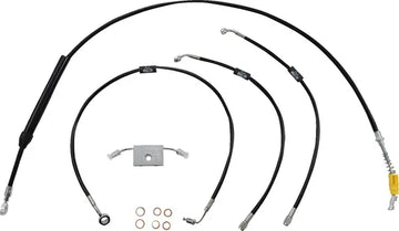 Harley Davidson Fxdrs 114 [LA CHOPPERS] - Standard Black Vinyl Handlebar Cable/Brake Line Kit