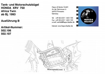 Honda XRV 750 Africa Twin [1993-2003] - Motorisuojauspalkki
