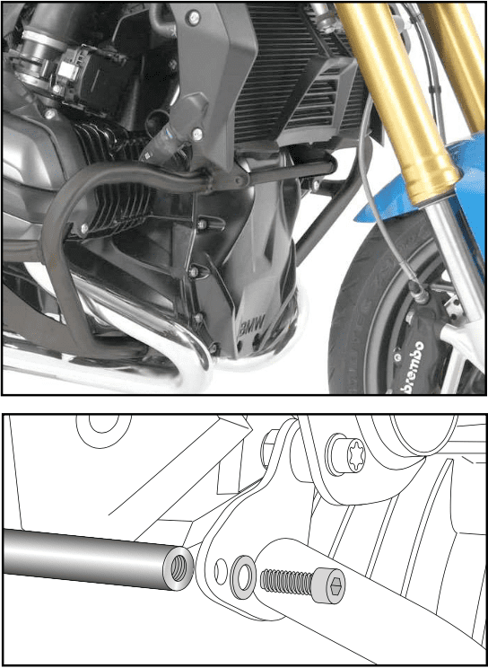 BMW R 1200 GS LC [2013-2018] -Jäykistävä baari -