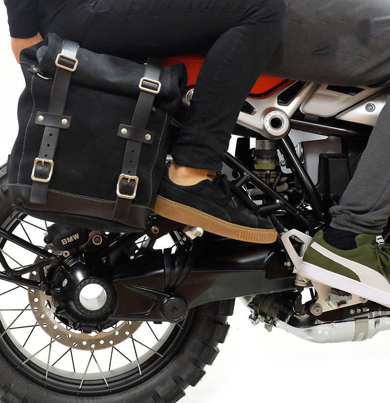 BMW R nineT 1200 Pure [2017-2023] - Scram Seitentasche in Canvas 22L-30L + Hilfsrahmen der -Serie