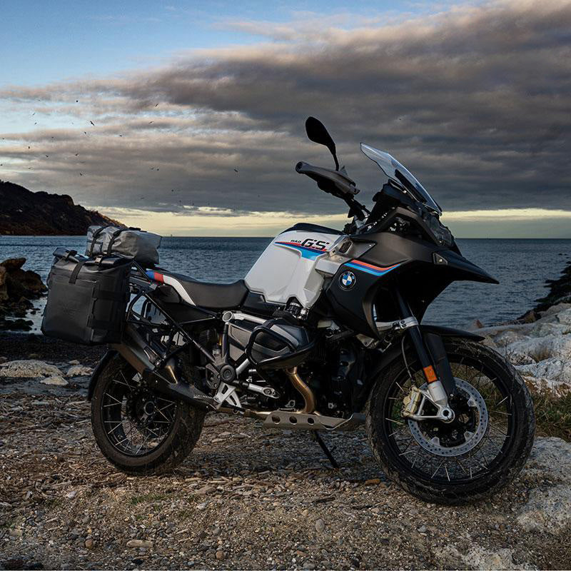 BMW R nineT 1200 Scrambler [2016-2023] - Aluminium-Taschenhalter mit verstellbarer Hypalon-Front und Schnellkupplung