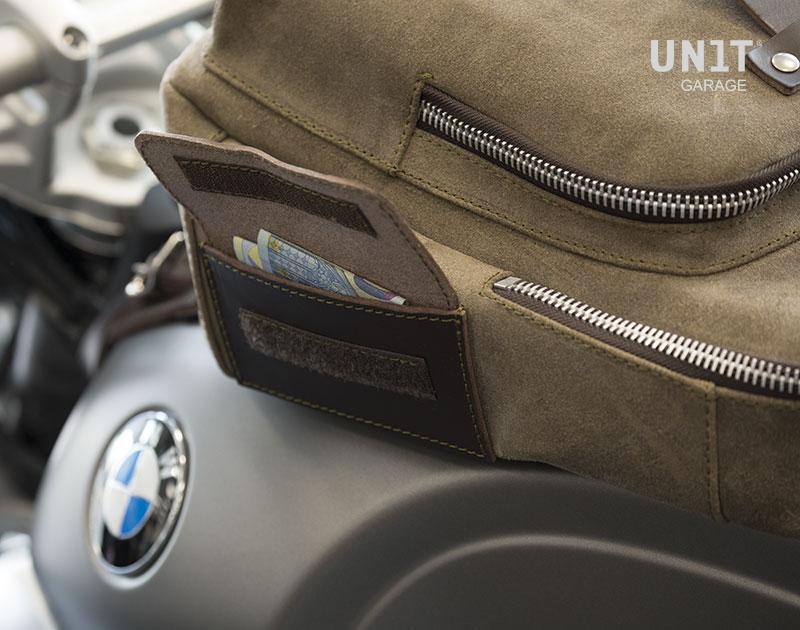 BMW R nineT 1200 Urban G/S (hoher Auspuff) [2017-2023] - Tankrucksack aus Spaltleder