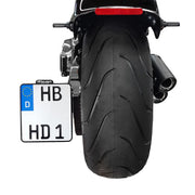 Default Title harley davidson fxsb [HEINZ BIKES] – Side mounted license plate holder with license plate lighting