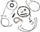 Harley Davidson Flhri [LA CHOPPERS] - Complete Midnight Braided Handlebar Cable/Brake Line Kit