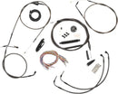 Harley Davidson Flhri [LA CHOPPERS] - Complete Midnight Braided Handlebar Cable/Brake Line Kit