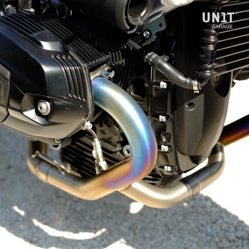 BMW R nineT 1200 Pure [2017-2023] - Abgaskrümmer ohne Katalysator in Titan mit sichtbarer Schweißung (EURO 3, EURO 4)