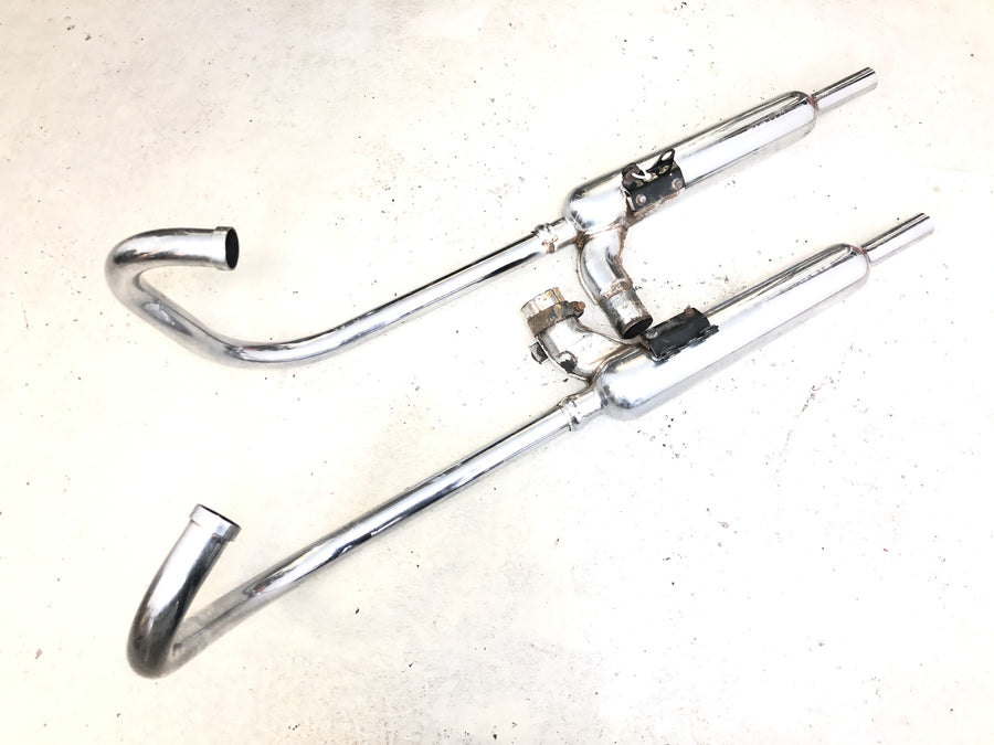 Kawasaki W 650 EJ650A [1999] - Exhaust system, end pot, manifold exhaust system left and right