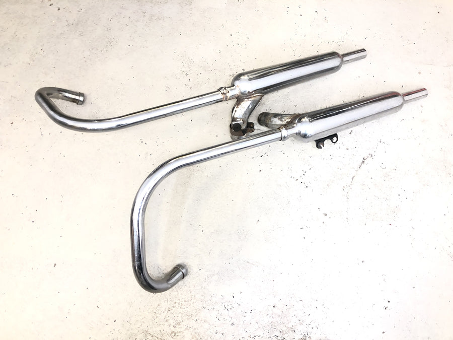 Kawasaki W 650 EJ650A [1999] - Exhaust system, end pot, manifold exhaust system left and right