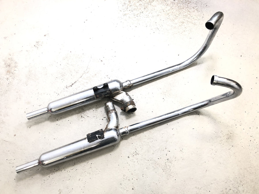 Kawasaki W 650 EJ650A [1999] - Exhaust system, end pot, manifold exhaust system left and right