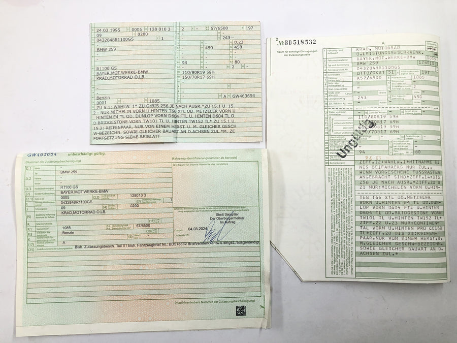 BMW R 1100 GS 259 [1995] - Rungon runkopää paperilla