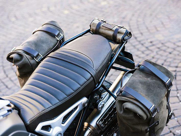 BMW R nineT 1200 Roadster [2014-2023] - Zwei Seitentaschen aus Leder + Doppelrahmen