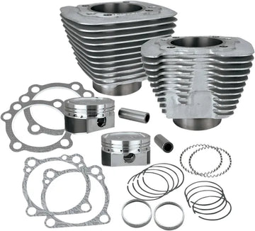 Harley-Davidson Xlh 883 Sportster Hugger [1989] - 1200cc Umrüstsatz für XL883 – Oberfläche: Silber, Pulverbeschichtet – Bild 2