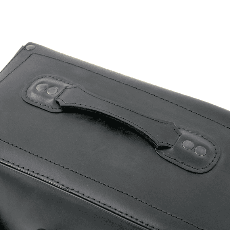 Motorradtasche [Hepco & Becker] - Leder Buffalo Big schwarz rechts – Rohrpacktaschenhalter