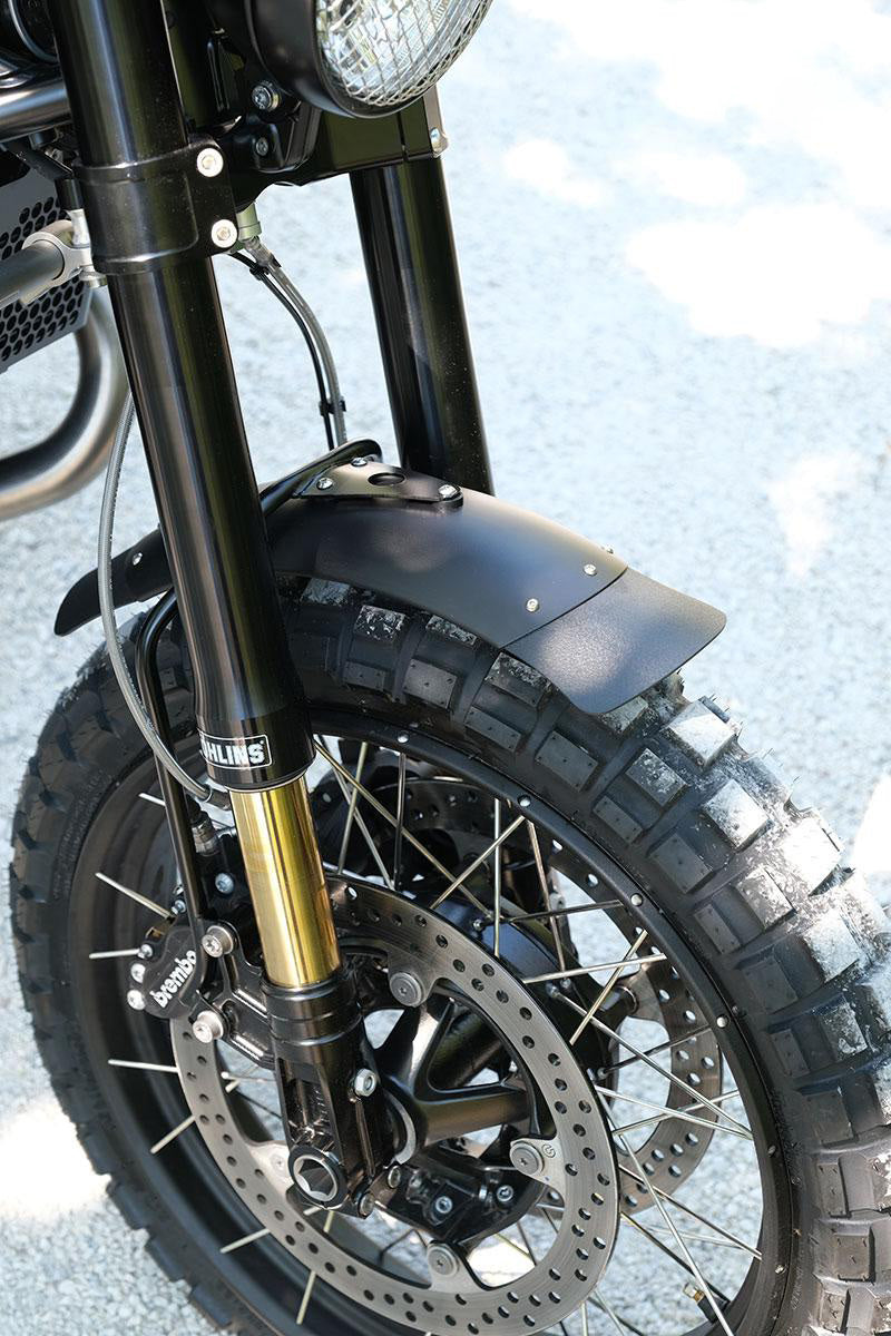 BMW R nineT 1200 Scrambler [2016-2023] - Öhlins USD High Fork Kit + Unit Garagenplatten und Füße (hohe Version)