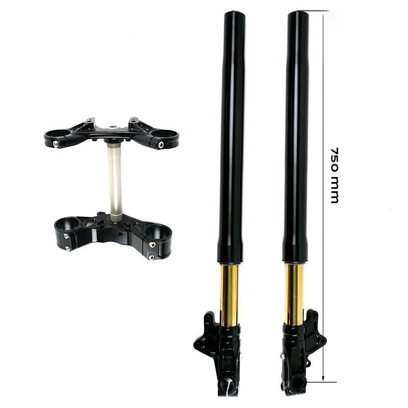 BMW R nineT 1200 Urban G/S (niedriger Auspuff) [2017-2023] - Öhlins USD LOW Gabel-Kit + Einheit Garagenplatten und Füße (niedrige Version)