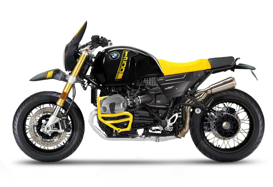 BMW R nineT 1200 Pure [2017-2023] - Kit PARIS DAKAR Gelb 40th mit Zubehör