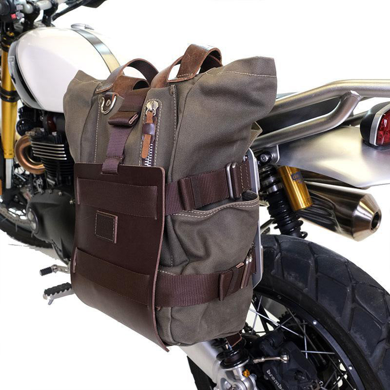 BMW R 1150 GS Adventure [2002-2006] - Aluminum bag holder with leather front, quick coupling and right frame
