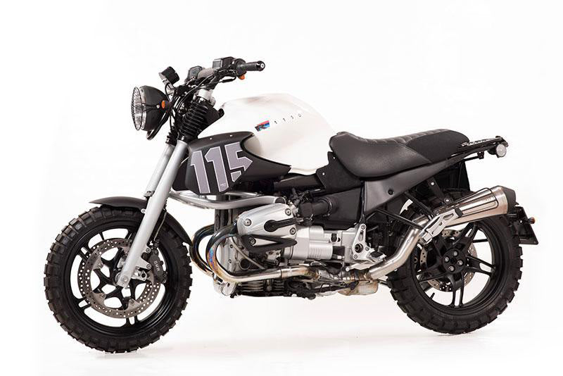 BMW R 1150 R [2000-2006] - Schwarzer Leder- und Canvas-Sattel für