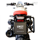 BMW R nineT 1200 Roadster [2014-2023] - Kultige Seitentasche in Canvas 40L - 50L + Aluminiumplatte + rechter Rahmen für Atlas Aluminiumtasche